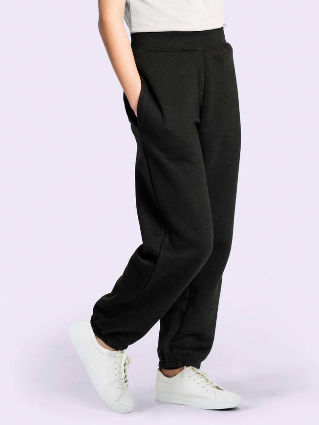 50% Polyester 50% Cotton, Reactive Dyed, Elasticated Waist, Open Hem Leg, Two Side Pockets, Rear Patch Pocket,